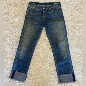 Citizens of Humanity Dani Cropped Straight Leg Light Wash Denim